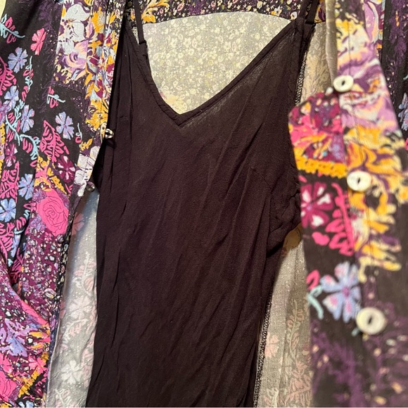 Free People Marais Printed Midi Dress in Black Combo, NWOT. Includes slip, NWOT. - Picture 5 of 16